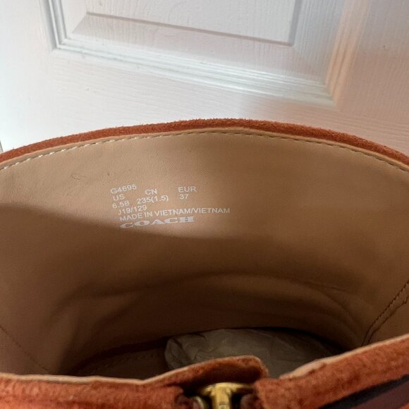 [GENTLY WORN] Coach Suede Ankle Boots - Picture 7 of 7